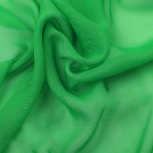 100cm×150cm Chiffon Stoff Hochzeitsstoffe Tischdeckenstoffe Bekleidungsstoffe Dekostoff Kostümstoff Stoffe zum Nähen Meterware Dekorieren für DIY Basteln Kleidungsdekoration,Grün von Wambere