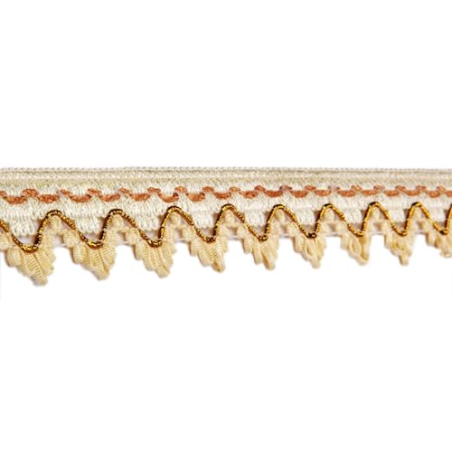 10M Spitzenband,Vintage Spitze-Borten Spitze Borte Bänder Dekoband Zierband Spitzenstoff Für Nähen Handwerk Kleidung Kleid Nähen Gardinen Tischläufer Dekoration,Beige von Wambere