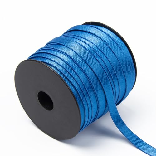 10m 10mm Breit Elastisches Band,Gummiband zum Nähen,Gummilitze Elastisches Zum Nähen,Elastic Band Elastisches Farbband für DIY Handwerk Basteln Unterwäsche BH-Träger Kleidung Gürtel,Blau von Wambere