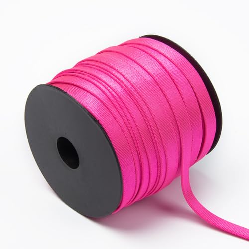 10m 10mm Breit Elastisches Band,Gummiband zum Nähen,Gummilitze Elastisches Zum Nähen,Elastic Band Elastisches Farbband für DIY Handwerk Basteln Unterwäsche BH-Träger Kleidung Gürtel,Rosenrot von Wambere