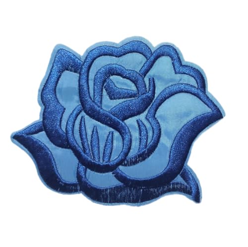 15 Stück Rosen Applikationen Patch,Aufnäher mit Rosenstickerei Blumenstickerei Patches zum Aufbügeln,Flicken zum Aufbügeln Aufnäher Applikation für DIY Basteln Kleidungsdekoration,Blau von Wambere