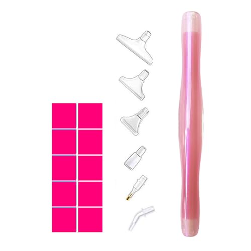 17er 5D Diamond Painting Zubehör Stift Set,Diamant Malerei Zubehör,Diamond Art Painting Stift Zubehör,Kunstharz Diamant Malstift für DIY Handwerk Nagelkunst Diamantmalerei,Rosa A von Wambere