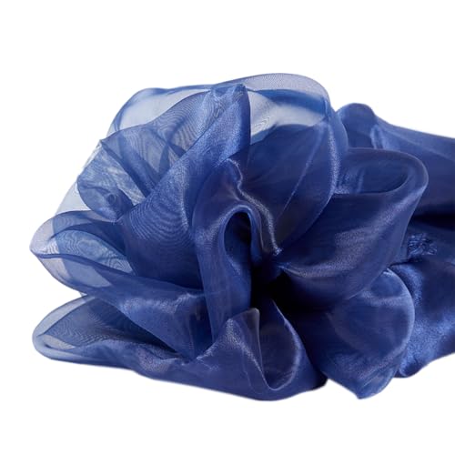 1m x 150cm Organza Stoffe zum Nähen Meterware Organzastoff Dekostoff Bekleidungsstoffe für DIY Kunsthandwerk Basteln Vorhänge Tischdecken Hochzeit Party Kleidungsdekoration,Navy blau von Wambere