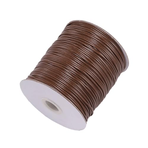 1mm x 10m Wachsschnur Wachslinie Wachskordel Waxedcord Baumwollschnur Gewachst Lederseil Lederschnur Basteln Schmuckkordel für DIY Handwerk Armband Halskette Schmuckherstellung,Kaffee von Wambere