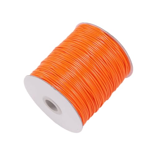 1mm x 10m Wachsschnur Wachslinie Wachskordel Waxedcord Baumwollschnur Gewachst Lederseil Lederschnur Basteln Schmuckkordel für DIY Handwerk Armband Halskette Schmuckherstellung,Orange von Wambere