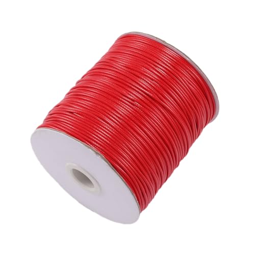 1mm x 10m Wachsschnur Wachslinie Wachskordel Waxedcord Baumwollschnur Gewachst Lederseil Lederschnur Basteln Schmuckkordel für DIY Handwerk Armband Halskette Schmuckherstellung,Rot von Wambere