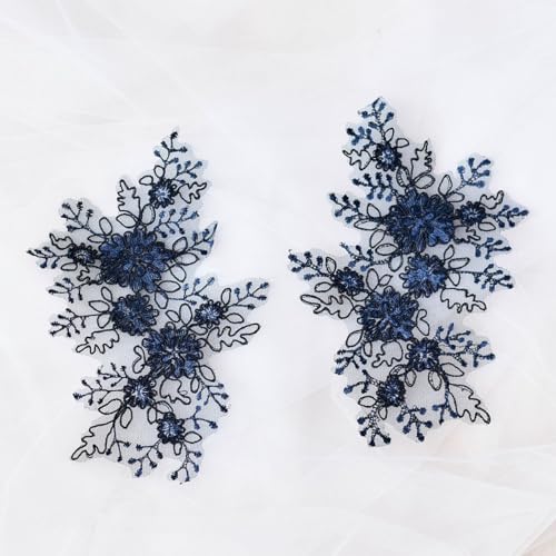 2 Stück Stickerei Spitzen Blumen Patches,Annähen Aufnäher Patches Blumenstickerei Spitzenapplikation Nähaufnäher Applikationen für DIY Kunsthandwerk Hochzeitskleid Bekleidungszubehör,Navy blau 2 Stück Stickerei Spitzen Blumen Patches,Annähen Aufnäher Patches Blumenstickerei Spitzenapplikation Nähaufnäher Applikationen für DIY Kunsthandwerk Hochzeitskleid Bekleidungszubehör,Navy blau von Wambere