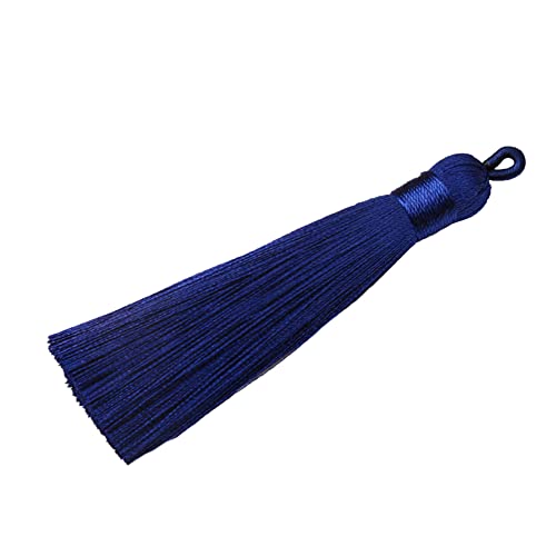 20 Stück Quasten Anhänger,8cm Bunte Quasten-Lesezeichen,Tassel Troddel Armband Schlüsselanhänger Basteln Quaste für Ohrringe Schmuckherstellung Taschen Lesezeichen DIY Handwerk Zubehör,Navy blau von Wambere