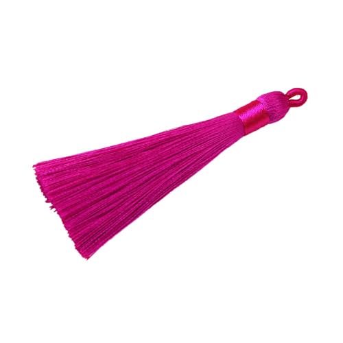 20 Stück Quasten Anhänger,8cm Bunte Quasten-Lesezeichen,Tassel Troddel Armband Schlüsselanhänger Basteln Quaste für Ohrringe Schmuckherstellung Taschen Lesezeichen DIY Handwerk Zubehör,Rose von Wambere