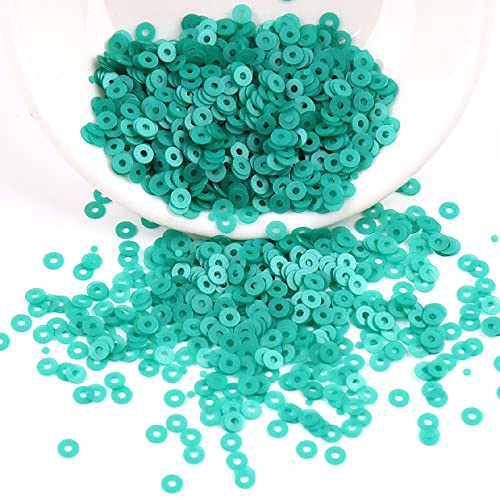 2000 Stück Pailetten kit paietten Pailletten basteln Lose Pailletten Cup Schillernde Spangles für DIY Kunsthandwerk Herstellung Nähen Aufkleben Auffädeln Glänzende Dekorative Hochzeit 4 mm,Blau Grün von Wambere