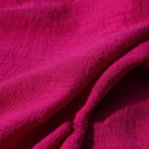 200cm x 130cm Stoffe Stoff aus Baumwolle und Leinen,Dünner Leinenstoff,Stoff Fabric Meterware,Fabric zum Nähen,Dekostoff für DIY Basteln Kleidungsdekoration Tischdekoration,Rosenrot 200cm x 130cm Stoffe Stoff aus Baumwolle und Leinen,Dünner Leinenstoff,Stoff Fabric Meterware,Fabric zum Nähen,Dekostoff für DIY Basteln Kleidungsdekoration Tischdekoration,Rosenrot von Wambere