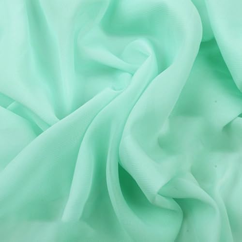 200cm×150cm Chiffon Stoff Hochzeitsstoffe Tischdeckenstoffe Bekleidungsstoffe Dekostoff Kostümstoff Stoffe zum Nähen Meterware Dekorieren für DIY Basteln Kleidungsdekoration,Hellgrün von Wambere