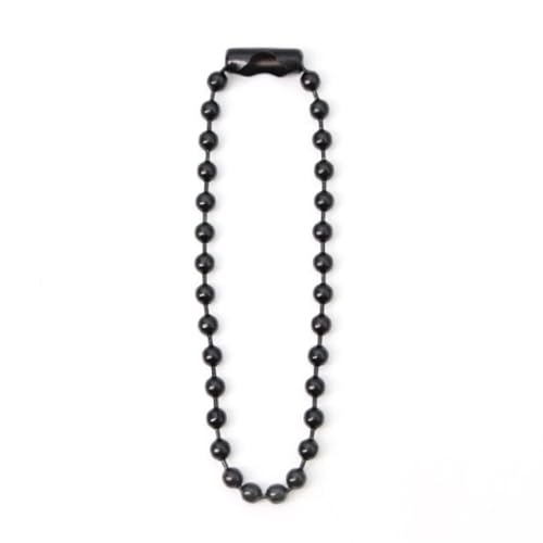 30 Stück 10cm Lang Etikettenkette Bunte Ballkette 2,4 mm Kugelkette Metall Hängekette Mit Verbindern Bead Chain Tag Kette für DIY Hängende Basteln Schlüsselanhänger Schmuckherstellung,Schwarz von Wambere