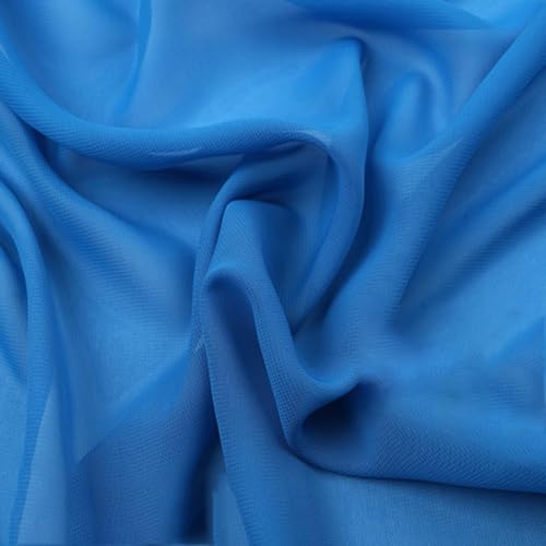 300cm×150cm Chiffon Stoff Hochzeitsstoffe Tischdeckenstoffe Bekleidungsstoffe Dekostoff Kostümstoff Stoffe zum Nähen Meterware Dekorieren für DIY Basteln Kleidungsdekoration,Blauer See von Wambere