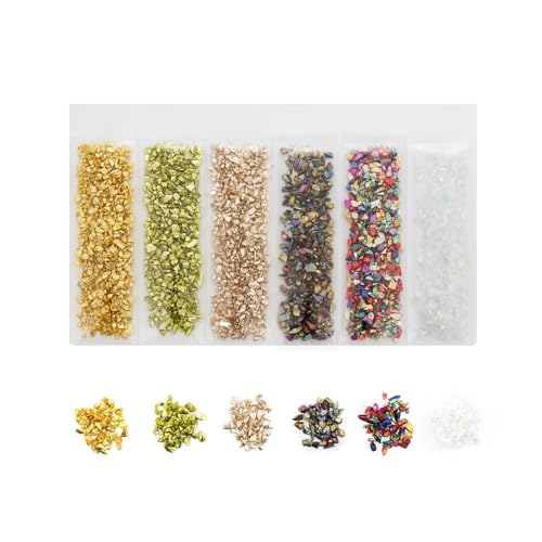 30g Crushed Glass Zerkleinertes Glasfüller 1-3mm Unregelmäßiges Glas zum Basteln Glasgranulat Deko für DIY Resin Silikonform Füller Epoxidharz Dekoration Mikrolandschaftsgestaltung,Farbe 10 von Wambere