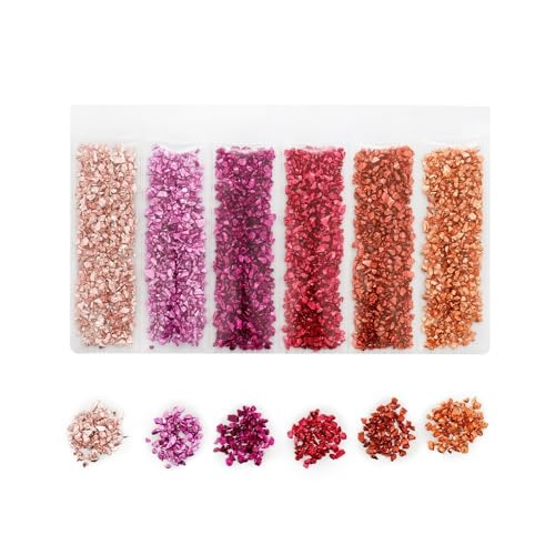 30g Crushed Glass Zerkleinertes Glasfüller 1-3mm Unregelmäßiges Glas zum Basteln Glasgranulat Deko für DIY Resin Silikonform Füller Epoxidharz Dekoration Mikrolandschaftsgestaltung,Farbe 15 von Wambere