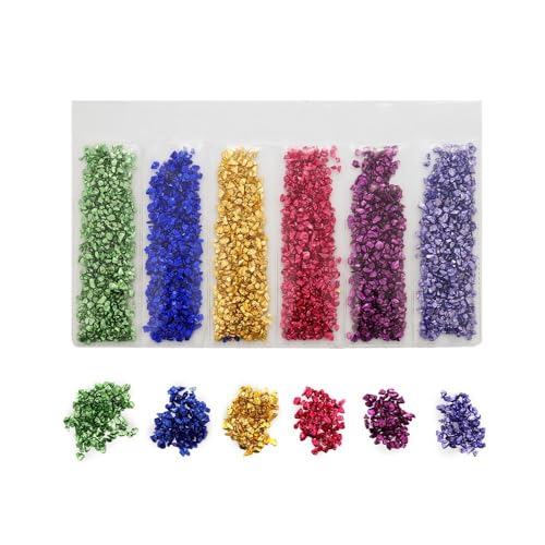 30g Crushed Glass Zerkleinertes Glasfüller 1-3mm Unregelmäßiges Glas zum Basteln Glasgranulat Deko für DIY Resin Silikonform Füller Epoxidharz Dekoration Mikrolandschaftsgestaltung,Farbe 16 von Wambere