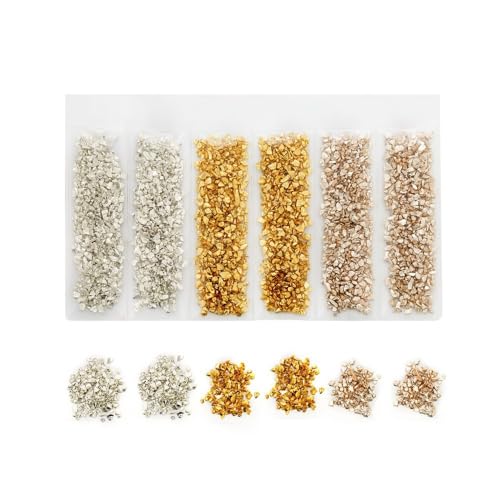 30g Crushed Glass Zerkleinertes Glasfüller 1-3mm Unregelmäßiges Glas zum Basteln Glasgranulat Deko für DIY Resin Silikonform Füller Epoxidharz Dekoration Mikrolandschaftsgestaltung,Farbe 18 von Wambere