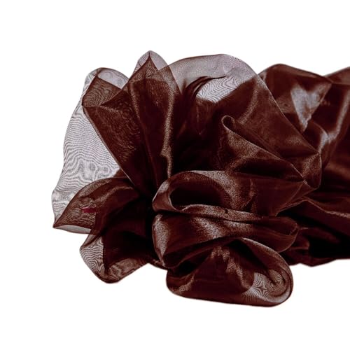 3m x 150cm Organza Stoffe zum Nähen Meterware Organzastoff Dekostoff Bekleidungsstoffe für DIY Kunsthandwerk Basteln Vorhänge Tischdecken Hochzeit Party Kleidungsdekoration,Braun von Wambere