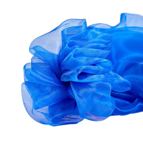 3m x 150cm Organza Stoffe zum Nähen Meterware Organzastoff Dekostoff Bekleidungsstoffe für DIY Kunsthandwerk Basteln Vorhänge Tischdecken Hochzeit Party Kleidungsdekoration,Königsblau von Wambere