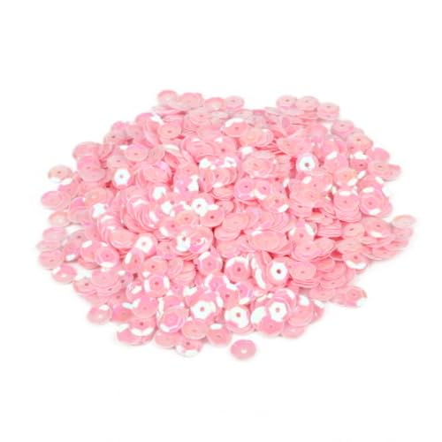 4800 Stück Durchmesser 6mm Pailletten,Lose Pailletten Sequin mit Loch,Pailletten zum Basteln,für Nähen DIY Basteln Kunsthandwerk Nagelkunst Schmuckherstellung Kleidungsdekoration,Rosa von Wambere