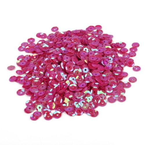 4800 Stück Durchmesser 6mm Pailletten,Lose Pailletten Sequin mit Loch,Pailletten zum Basteln,für Nähen DIY Basteln Kunsthandwerk Nagelkunst Schmuckherstellung Kleidungsdekoration,Rosenrot von Wambere