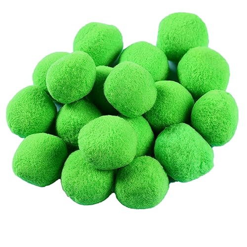 Wambere 5 Stück Bunt Groß Pompons, Durchmesser 5cm Pompons zum Basteln,Elastische Pompons Plüsch Bälle,Pompons Bälle für Ostern Weihnachten Geburtstag Pompons für DIY Kreative Handwerk,Fruchtgrün von Wambere