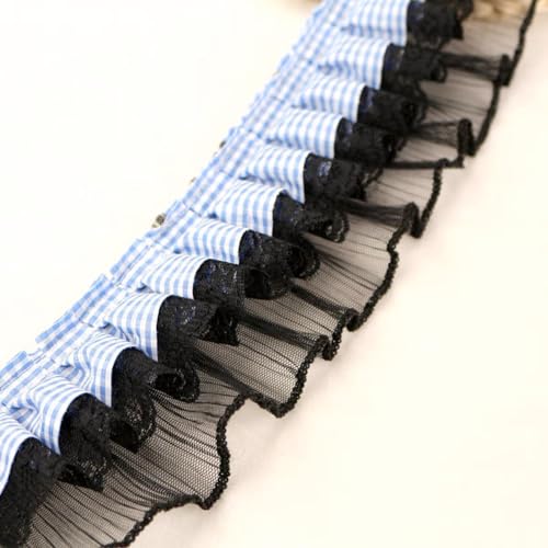 5 Yards 8cm Breite Rüschenspitze Karierte Plisseespitze Spitzenborte Spitzenband Spitzenbesatz Spitzenbänder Spitzenbordüren Dekoband Zierband für DIY Handwerk Kleidungsdekoration,Hellblau A 5 Yards 8cm Breite Rüschenspitze Karierte Plisseespitze Spitzenborte Spitzenband Spitzenbesatz Spitzenbänder Spitzenbordüren Dekoband Zierband für DIY Handwerk Kleidungsdekoration,Hellblau A von Wambere