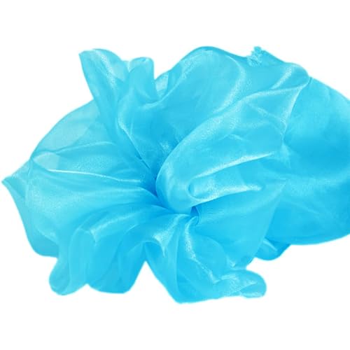 5m x 150cm Organza Stoffe zum Nähen Meterware Organzastoff Dekostoff Bekleidungsstoffe für DIY Kunsthandwerk Basteln Vorhänge Tischdecken Hochzeit Party Kleidungsdekoration,Hellblau von Wambere