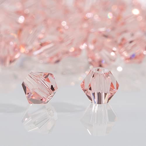 720 Stück 3mm Kristall Glas Perlen Facettierte Glasperle Kügelchen Bunte Glasperlen Runde Kunstperlen Mehrfarbig Sortierte Perlen Gemischt Bastelperlen für Handwerk Armband Schmuck,Altes Rosa von Wambere