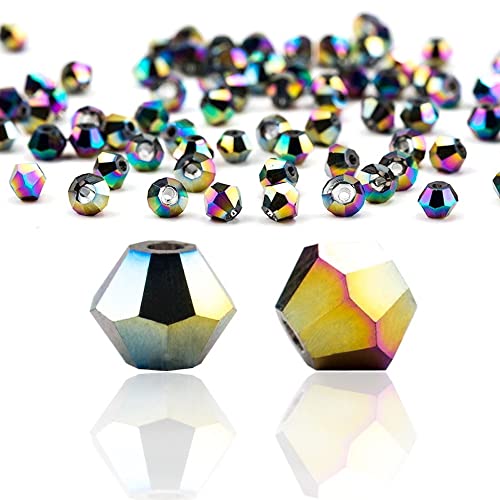 720 Stück 4mm Kristall Glas Perlen Facettierte Glasperle Kügelchen Bunte Glasperlen Runde Kunstperlen Mehrfarbig Sortierte Perlen Gemischt Bastelperlen für Handwerk Armband Schmuck,Bunt von Wambere