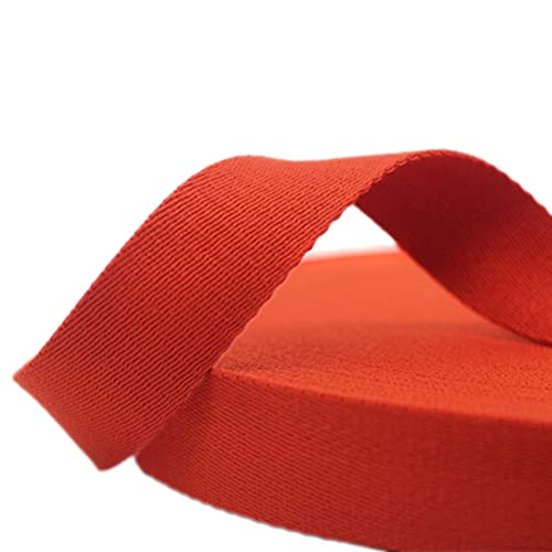 Baumwoll Schrägband Nahtband,32mmx5Yard,Einfassband Köperband Baumwollband Textilband Fischgrätenband Köperband Wimpelband Twillband Webbing Band für Schneidern DIY-Nähen Basteln,Orange von Wambere