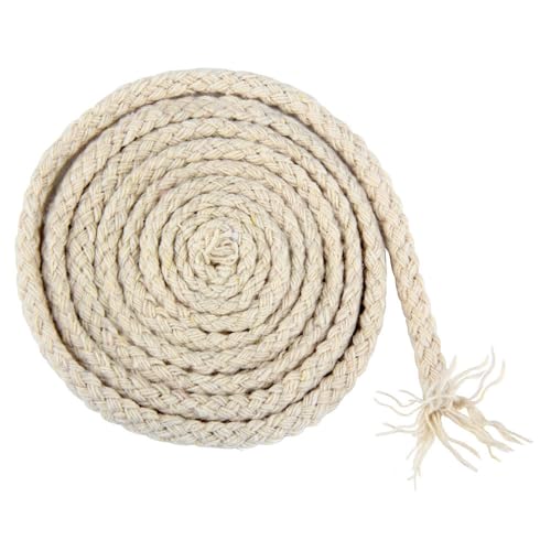 Baumwollgarn Makramee,5mm x 10m Premium Baumwolle Makramee Garn Baumwollkordel Natur 5mm Baumwollseil Bunte Baumwoll-für Basteln Stricken Boho Deko Wandbehang Dekoration,Beige von Wambere