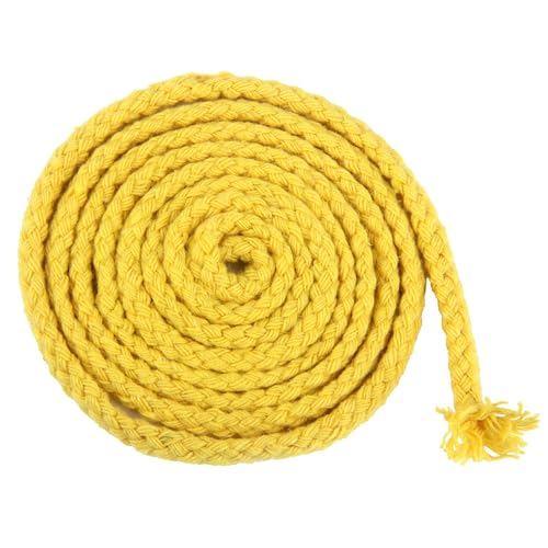 Baumwollgarn Makramee,5mm x 10m Premium Baumwolle Makramee Garn Baumwollkordel Natur 5mm Baumwollseil Bunte Baumwoll-für Basteln Stricken Boho Deko Wandbehang Dekoration,Gelb von Wambere