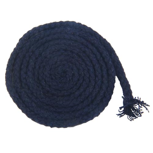 Baumwollgarn Makramee,5mm x 10m Premium Baumwolle Makramee Garn Baumwollkordel Natur 5mm Baumwollseil Bunte Baumwoll-für Basteln Stricken Boho Deko Wandbehang Dekoration,Navy blau von Wambere