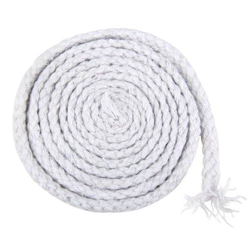 Baumwollgarn Makramee,5mm x 10m Premium Baumwolle Makramee Garn Baumwollkordel Natur 5mm Baumwollseil Bunte Baumwoll-für Basteln Stricken Boho Deko Wandbehang Dekoration,Weiß von Wambere