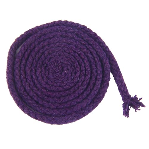 Baumwollgarn Makramee,5mm x 30m Premium Baumwolle Makramee Garn Baumwollkordel Natur 5mm Baumwollseil Bunte Baumwoll-für Basteln Stricken Boho Deko Wandbehang Dekoration,Lila von Wambere