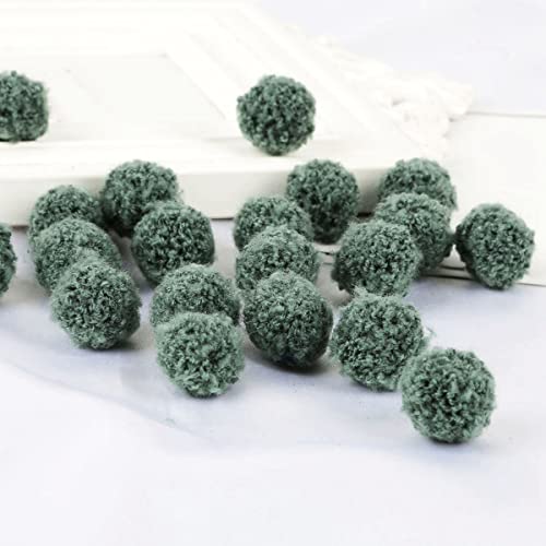 Bunte Pompons zum Basteln Bunte Filzkugeln Pompons Bälle Basteln Pompon Mini Pom Pom Bommeln Bälle für Schmuck DIY Heimdekorationen und Erwachsene,DIY Kreative Handwerk,Grün 15mm50Stück von Wambere