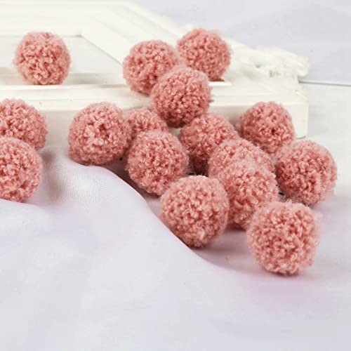 Bunte Pompons zum Basteln Bunte Filzkugeln Pompons Bälle Basteln Pompon Mini Pom Pom Bommeln Bälle für Schmuck DIY Heimdekorationen und Erwachsene,DIY Kreative Handwerk,Rosa 15mm50Stück von Wambere