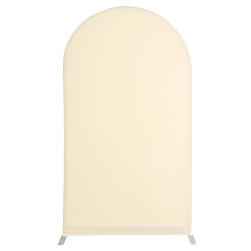 Wambere 1 Stück Hochzeitsbogenbezug Hochzeit Elastizität Bogen Hintergrund Abdeckung Dekorative Bogenabdeckung Hintergrundtürabdeckung für Hochzeiten Geburtstage Party Bankett,Beige,240x140cm von Wambere