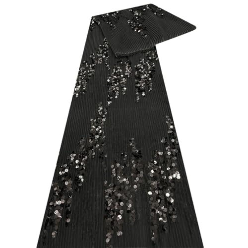 Wambere 1 Yard x 130 cm Tüllstoff Glitzer Dekostoff Mit Pailletten Meterware Paillettenstoff Glitzernder Stoff Tüll Dekostoff Nähstoff für Kleiderparty Hochzeit Tutu-Röcke DIY Bekleidung,B,Schwarz Wambere 1 Yard x 130 cm Tüllstoff Glitzer Dekostoff Mit Pailletten Meterware Paillettenstoff Glitzernder Stoff Tüll Dekostoff Nähstoff für Kleiderparty Hochzeit Tutu-Röcke DIY Bekleidung,B,Schwarz von Wambere