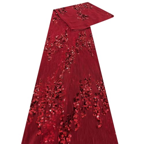 Wambere 1 Yard x 130 cm Tüllstoff Glitzer Dekostoff Mit Pailletten Meterware Paillettenstoff Glitzernder Stoff Tüll Dekostoff Nähstoff für Kleiderparty Hochzeit Tutu-Röcke DIY Bekleidung,B,Weinrot Wambere 1 Yard x 130 cm Tüllstoff Glitzer Dekostoff Mit Pailletten Meterware Paillettenstoff Glitzernder Stoff Tüll Dekostoff Nähstoff für Kleiderparty Hochzeit Tutu-Röcke DIY Bekleidung,B,Weinrot von Wambere