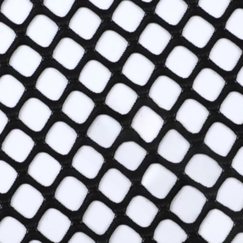 Wambere 160cm x 1m Netzgewebe,10mm Lochnetzstoff,Meterware Netzstoff Fischnetzstoff Mesh Tuch Fischmaschentuch Meshgewebe Bastelstoff Für DIY Nähen Kunsthandwerk Kleidungsdekoration,Schwarz von Wambere