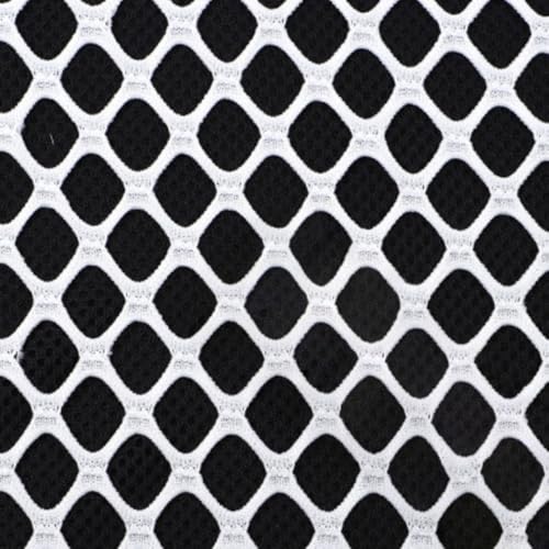 Wambere 160cm x 1m Netzgewebe,10mm Lochnetzstoff,Meterware Netzstoff Fischnetzstoff Mesh Tuch Fischmaschentuch Meshgewebe Bastelstoff Für DIY Nähen Kunsthandwerk Kleidungsdekoration,Weiß von Wambere