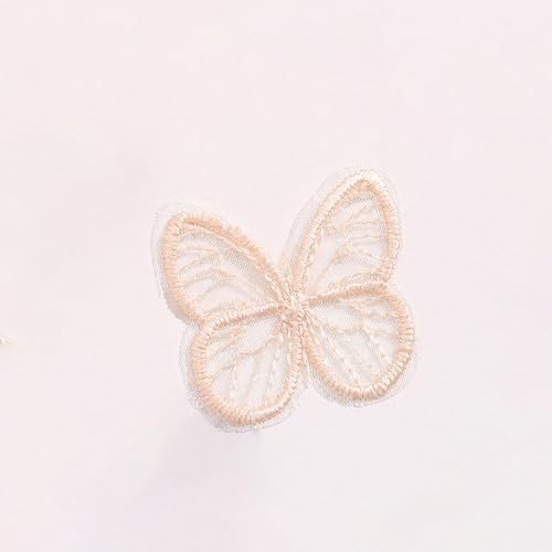 Wambere 20 Stickerei Nähen Spitze Applikationen Stickerei Schmetterling Patch,Schmetterling Stickpatches Organza Lace Appliques für Reparieren Dekorieren von Kleider Nähen Handwerk,Sekt von Wambere