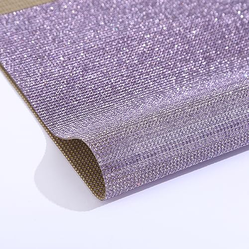 Wambere Selbstklebende Kristall Strass Aufkleber Strasssteine Edelstein Glitzersteine Runde Schmuckstein Selbstklebend Aufkleber Für DIY Autodekoration Geschenkdekoration,Lila,SS6（24×40cm） von Wambere