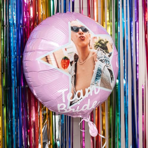 Wanapix | Luftballons Bedrucken | Folienballon mit Foto und Text | Luftballons Geburtstag Deko | Helium Ballons | 76 cm | XL Rosa von Wanapix