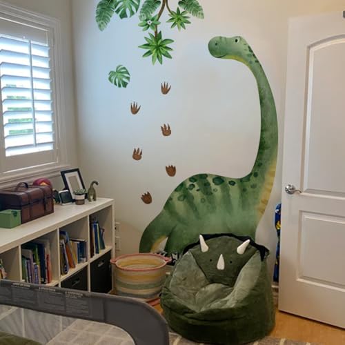 WandSticker4U®- XXL Wandtattoo DINOSAURIER Kinder (139x176 cm) I Große Dino Wandsticker Dschungel Junge & Mädchen I Wandtattoo Dino Kinderzimmer Wanddeko Babyzimmer GROß von WandSticker4U