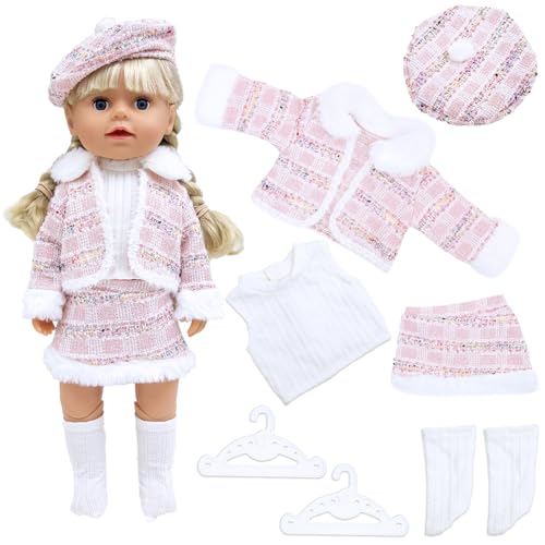 Baby Puppe Kleidung Kompatibel mit Baby neu geboren Kleidung 14-18 Zoll Puppe, Puppe Kleidung für 30-35cm Outfits Süße Baby Puppe Outfits，puppenkleidung von WanderGo