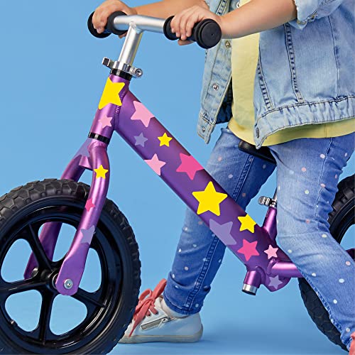 Wandtattoo Loft Fahrradaufkleber für Kinderfahrräder, 54 Stück, Bunte Sterne, Fahrradsticker, Aufkleber Fahrrad, Sticker für Kinder, Aufkleber Laufrad, Fahrraddekoration, Geschenk Kinderfahrrad von Wandtattoo Loft